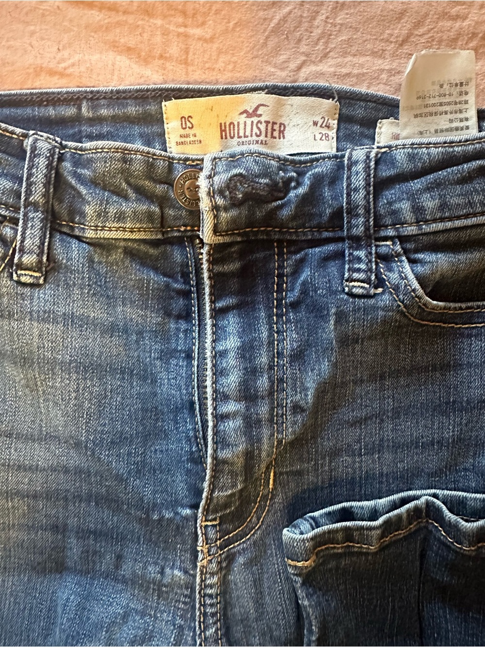 Hollister Blue Denim Jeans Sz 24